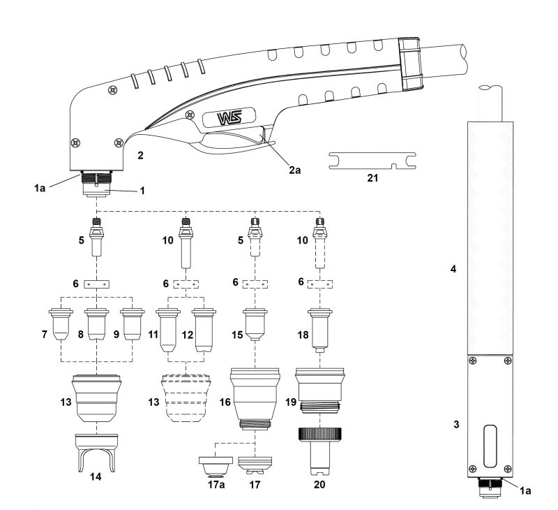 IPT60 PT60 IPT60 PT60 Plasma Cutting Torch Parts 51312P.09 Drag Tip